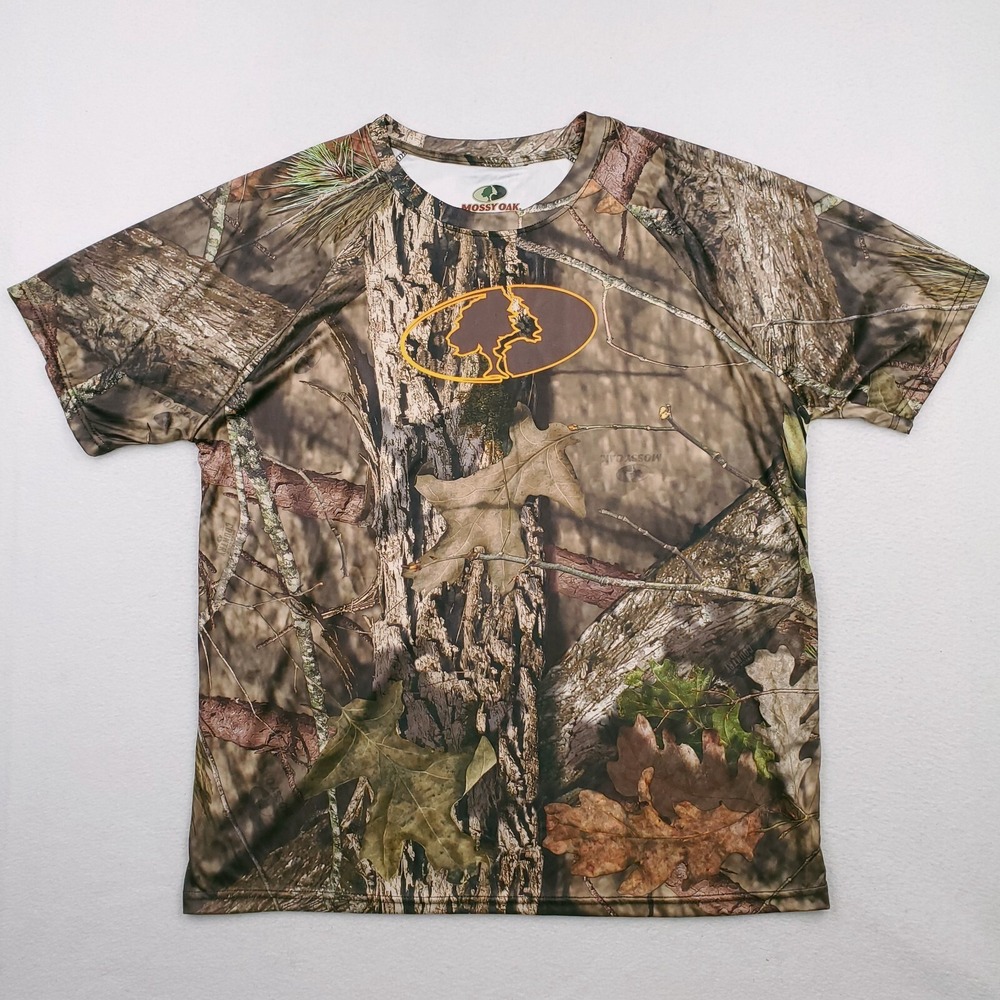 Mossy Oak Shirt Mens XXL Camo Break Up Country Hunting Performance Stretch